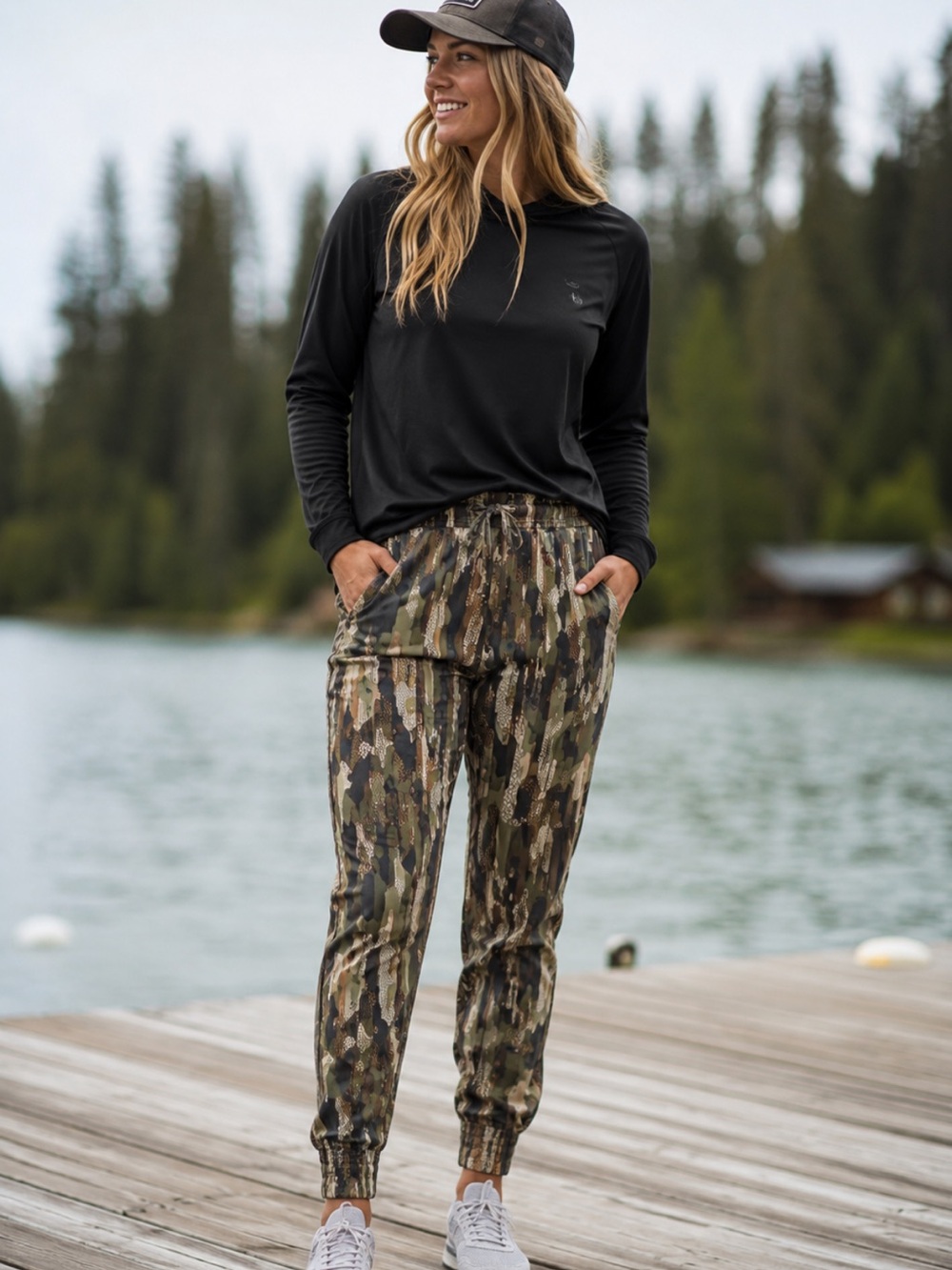 NWT Duck Camp Women's Airflow Windshell Jogger
Woodland Camo Size Medium